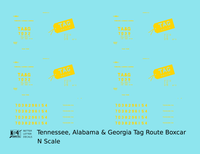 Tennessee, Alabama and Georgia 40 Ft Boxcar Yellow TAG Route