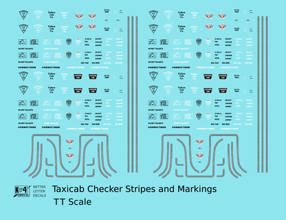 Taxi Cab Car Checker Stripes and Markings
