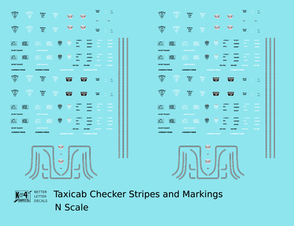 Taxi Cab Car Checker Stripes and Markings