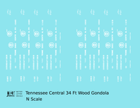 Tennessee Central 34 Ft Wood Gondola White