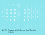 Toledo and Ohio Central Wood Coal Gondola White