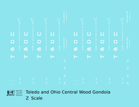 Toledo and Ohio Central Wood Coal Gondola White