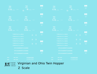 Virginian and Ohio Twin Hopper White V&O
