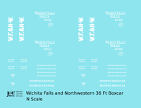 Wichita Falls & Northwestern 36 Ft Boxcar White Wichita Falls Route