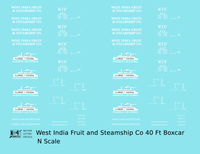 West India Fruit and Steamship 40 Ft Boxcar White