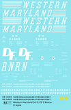 Western Maryland 50 Ft PS-1 Boxcar White  - Decal Sheet