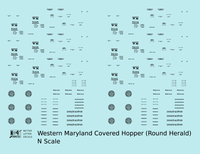 Western Maryland Covered Hopper Black Round Herald
