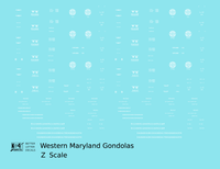 Western Maryland Gondola White Round Herad - Decal - Choose Scale