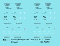 Winona Refrigerator Car Co. Wood Ice Reefer Black Warsaw Indiana