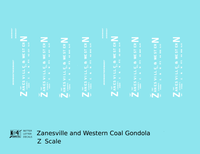 Zanesville and Western Coal Gondola White