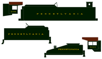 Pennsylvania Railroad Steam Locomotive Bronze Gold  - Decal