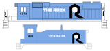 Rock Island Diesel Locomotive Black and White The Rock