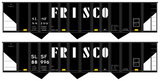 SLSF Frisco 100 Ton Triple Hopper White  - Decal