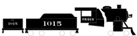 SLSF Frisco Steam Locomotive White