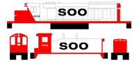 Soo Line Diesel Locomotive Black SOO