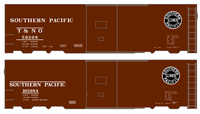 Southern Pacific 40 Ft Single Door Boxcar White and Black  - Decal