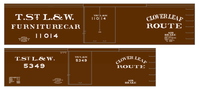 Toledo, St Louis and Western 35 / 45 Ft Wood Boxcar White Clover Leaf Route